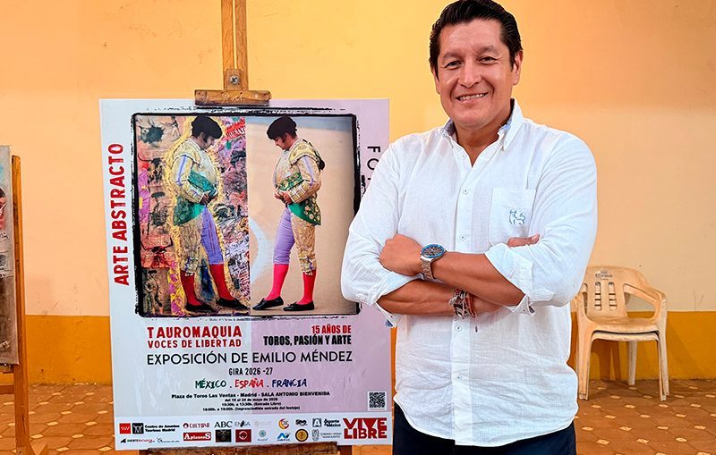 Emilio Méndez celebra 15 años de trayectoria con exposición artística en Las Ventas de Madrid.