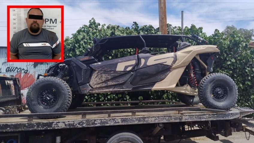Detienen a padre en Mexicali: Volcó su RZR y el vehículo le aplastó la mano a su hijo de 5 años.